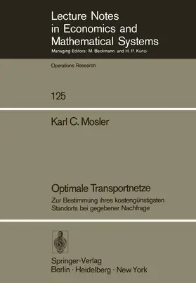 Mosler |  Optimale Transportnetze | Buch |  Sack Fachmedien