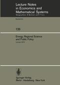 Rompuy / Chatterji |  Energy, Regional Science and Public Policy | Buch |  Sack Fachmedien
