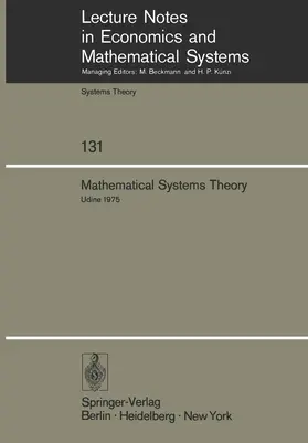 Marchesini / Mitter |  Mathematical Systems Theory | Buch |  Sack Fachmedien