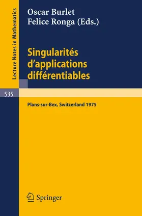 Burlet / Ronga |  Singularites d'Applications Differentiables | Buch |  Sack Fachmedien