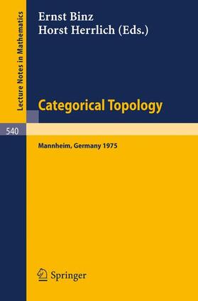 Herrlich / Binz | Categorical Topology | Buch | sack.de