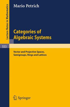 Petrich |  Categories of Algebraic Systems | Buch |  Sack Fachmedien