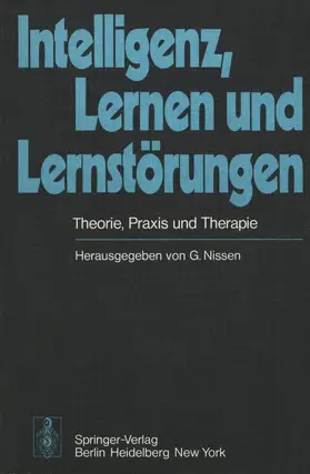 Nissen |  Intelligenz, Lernen und Lernstörungen | Buch |  Sack Fachmedien