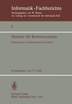 Spies |  Modelle für Rechensysteme | Buch |  Sack Fachmedien
