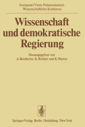 Boulloche / Richter / Warren |  Wissenschaft und demokratische Regierung | Buch |  Sack Fachmedien