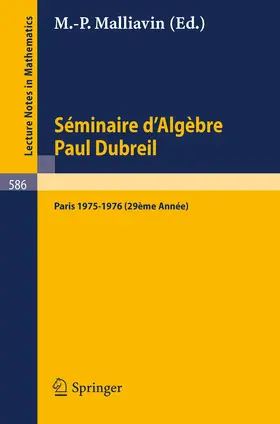 Malliavin |  Séminaire d'Algèbre Paul Dubreil | Buch |  Sack Fachmedien