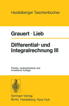Grauert / Lieb |  Differential- und Integralrechnung III | Buch |  Sack Fachmedien