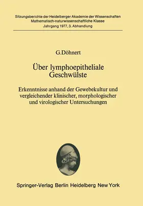 Döhnert | Über lymphoepitheliale Geschwülste | Buch | 978-3-540-08398-6 | sack.de