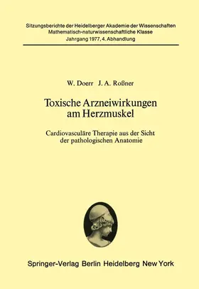 Rossner / Doerr |  Toxische Arzneiwirkungen am Herzmuskel | Buch |  Sack Fachmedien
