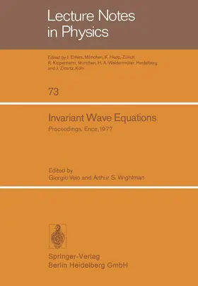 Velo / Wightman |  Invariant Wave Equations | Buch |  Sack Fachmedien