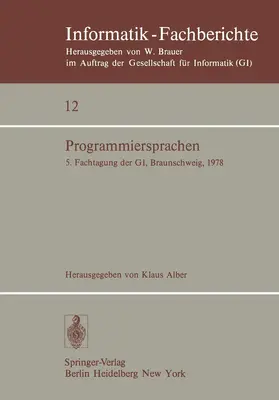 Alber | Programmiersprachen | Buch | 978-3-540-08680-2 | www.sack.de