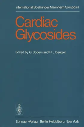 Bodem / Dengler |  Cardiac Glycosides | Buch |  Sack Fachmedien