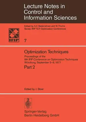 Stoer |  Optimization Techniques II | Buch |  Sack Fachmedien