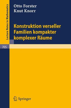 Knorr / Forster | Konstruktion verseller Familien kompakter komplexer Räume | Buch | 978-3-540-09122-6 | sack.de
