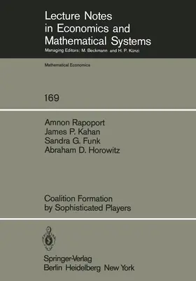 Rapoport / Kahan / Funk |  Coalition Formation by Sophisticated Players | Buch |  Sack Fachmedien