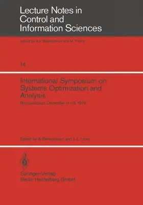 Bensoussan / Lions |  International Symposium on Systems Optimization and Analysis | Buch |  Sack Fachmedien
