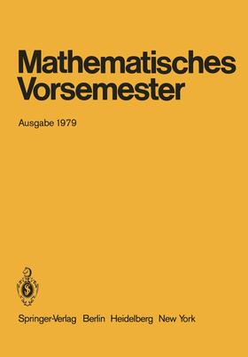 Richter | Mathematisches Vorsemester | Buch | 978-3-540-09588-0 | sack.de