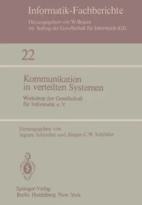 Schröder / Schindler |  Kommunikation in verteilten Systemen | Buch |  Sack Fachmedien