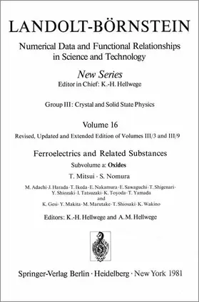 Mitsui / Nomura / Adachi |  Oxides / Oxide | Buch |  Sack Fachmedien