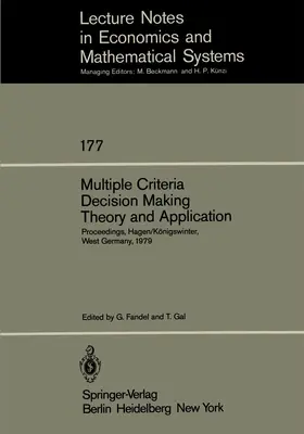 Fandel / Gal |  Multiple Criteria Decision Making Theory and Application | Buch |  Sack Fachmedien