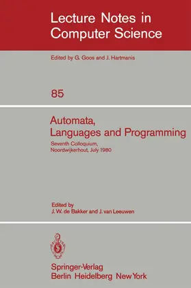 Leeuwen / Bakker |  Automata, Languages and Programming | Buch |  Sack Fachmedien
