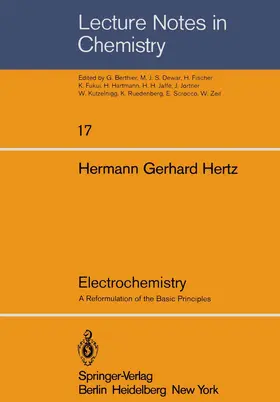 Hertz |  Electrochemistry | Buch |  Sack Fachmedien