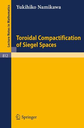 Namikawa | Toroidal Compactification of Siegel Spaces | Buch | 978-3-540-10021-8 | sack.de
