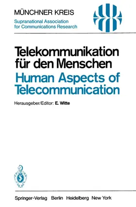 Witte |  Telekommunikation für den Menschen / Human Aspects of Telecommunication | Buch |  Sack Fachmedien