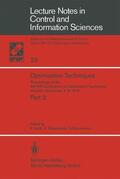 Iracki / Walukiewicz / Malanowski |  Optimization Techniques | Buch |  Sack Fachmedien