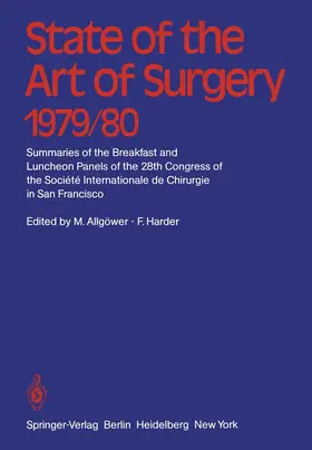Allgöwer / Harder |  State of the Art of Surgery 1979/80 | Buch |  Sack Fachmedien