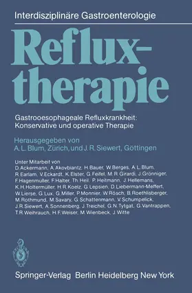 Siewert / Blum | Refluxtherapie | Buch | 978-3-540-10179-6 | sack.de