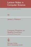 Peterson |  Computer Programs for Spelling Correction | Buch |  Sack Fachmedien