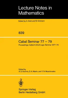 Kechris / Martin / Moschovakis |  Cabal Seminar 77 - 79 | Buch |  Sack Fachmedien