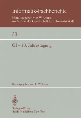 Wilhelm |  GI - 10. Jahrestagung | Buch |  Sack Fachmedien