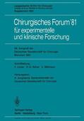 Junghanns / Uhlschmid / Röher |  Chirurgisches Forum ¿81 für experimentelle und klinische Forschung | Buch |  Sack Fachmedien