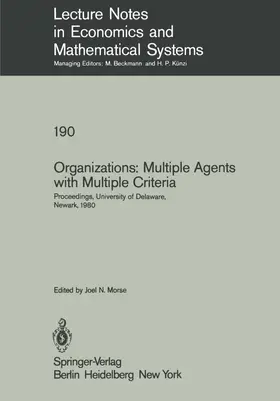 Morse |  Organizations: Multiple Agents with Multiple Criteria | Buch |  Sack Fachmedien