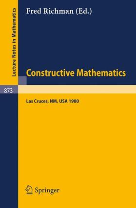 Richman | Constructive Mathematics | Buch | 978-3-540-10850-4 | sack.de