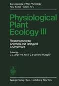 Lange / Nobel / Osmond |  Physiological Plant Ecology III | Buch |  Sack Fachmedien