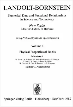 Beblo / Berktold / Bleil |  Physical Properties of Rocks | Buch |  Sack Fachmedien