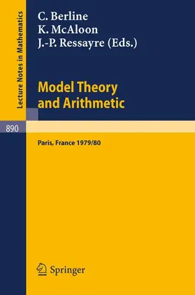 Berline / Ressayre / McAloon |  Model Theory and Arithmetic | Buch |  Sack Fachmedien