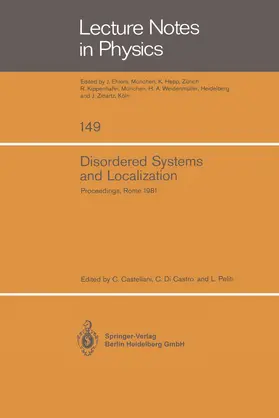 Castellani / Di Castro / Peliti |  Disordered Systems and Localization | Buch |  Sack Fachmedien
