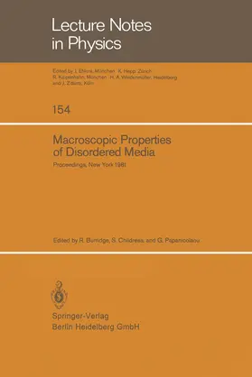 Burridge / Childress / Papanicolaou |  Macroscopic Properties of Disordered Media | Buch |  Sack Fachmedien
