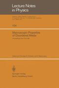 Burridge / Papanicolaou / Childress |  Macroscopic Properties of Disordered Media | Buch |  Sack Fachmedien