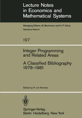 Randow |  Integer Programming and Related Areas | Buch |  Sack Fachmedien