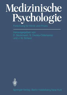 Beckmann / Davies-Osterkamp / Scheer |  Medizinische Psychologie | Buch |  Sack Fachmedien