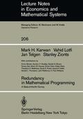 Karwan / Lotfi / Zionts |  Redundancy in Mathematical Programming | Buch |  Sack Fachmedien