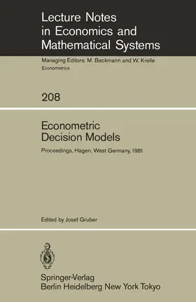 Gruber |  Econometric Decision Models | Buch |  Sack Fachmedien