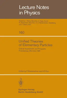 Breitenlohner / Dürr |  Unified Theories of Elementary Particles | Buch |  Sack Fachmedien