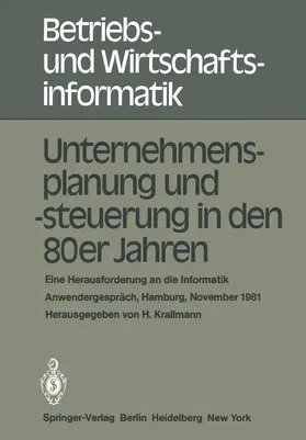 Krallmann |  Unternehmensplanung und -steuerung in den 80er Jahren | Buch |  Sack Fachmedien