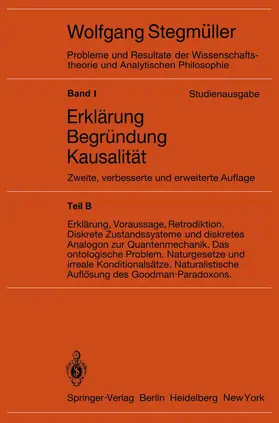 Stegmüller |  Statistische Erklärungen. Deduktiv-nomologische Erklärungen in präzisen Modellsprachen Offene Probleme | Buch |  Sack Fachmedien